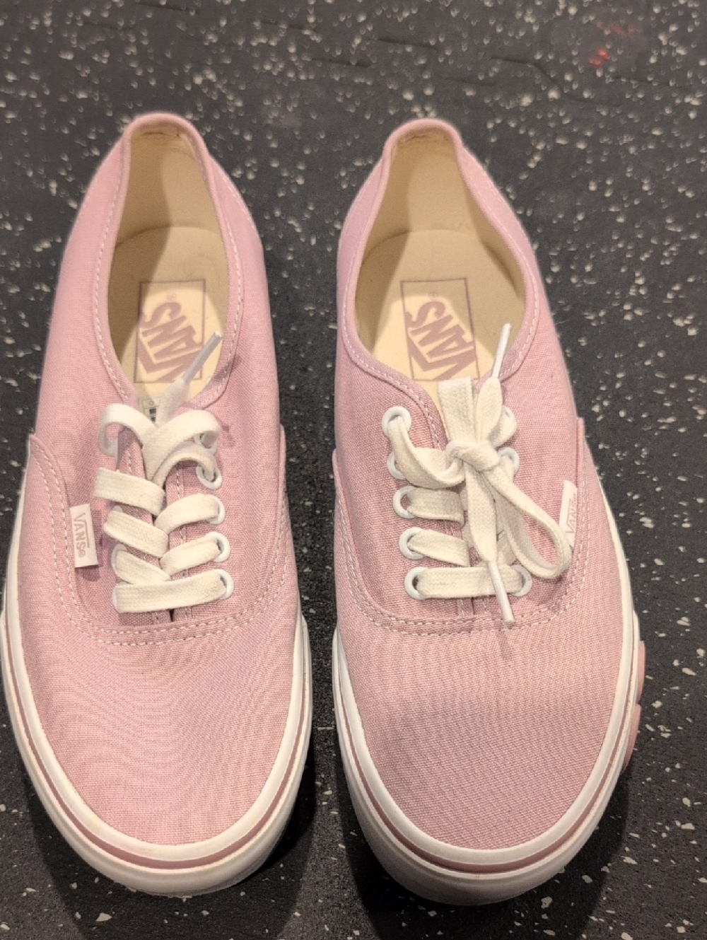 Vans Lavender With Floral Accent Canvas Low-Top Platform Sneakers. Women's 9
